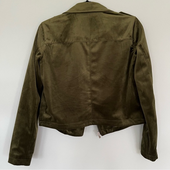 LC Lauren Conrad Green Moto Jacket - Picture 3 of 4